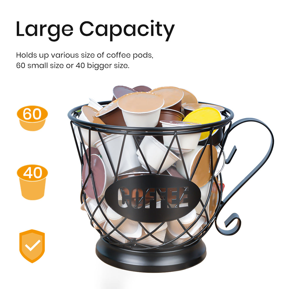 COFFEE K-CUP HOLDER Wrought Iron Mug Keurig Pod Storage Rack USA