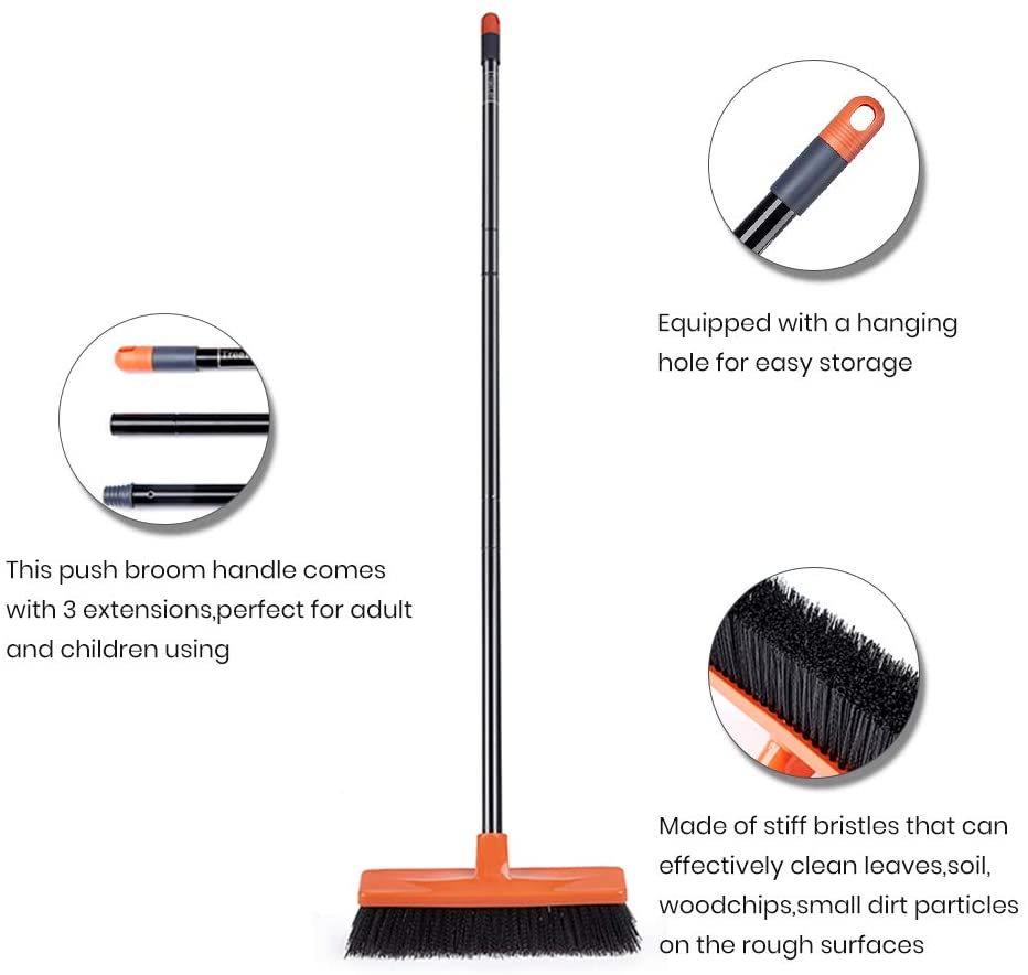 Deck Brush and Multi-Surface Push Broom Bundle
