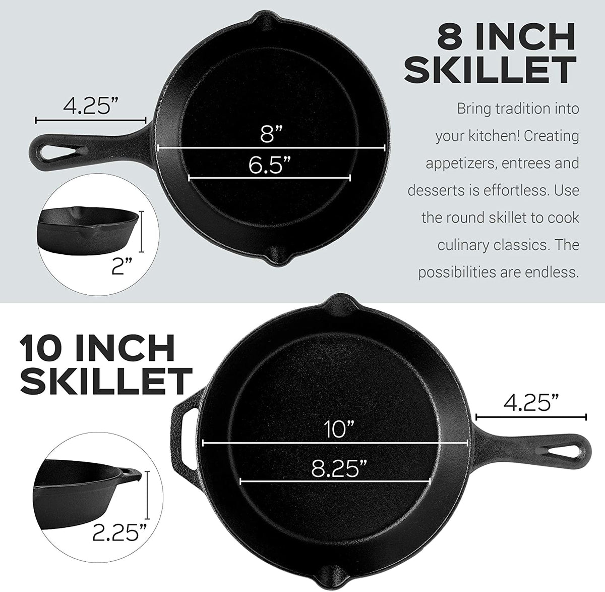  Triple Divided Skillet - 12 Inch : Home & Kitchen