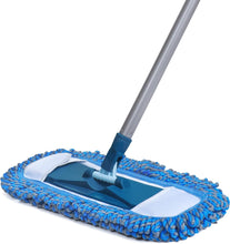 Load image into Gallery viewer, Dust Mop for Hardwood Floors Wet &amp; Dry Mops for Catching Pet Hair and Dust Bunny Microfiber Flat Mops with 57&quot; Long Handle for Vinyl, Wood, Tile, Laminate Flooring