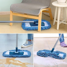 Load image into Gallery viewer, Dust Mop for Hardwood Floors Wet &amp; Dry Mops for Catching Pet Hair and Dust Bunny Microfiber Flat Mops with 57&quot; Long Handle for Vinyl, Wood, Tile, Laminate Flooring