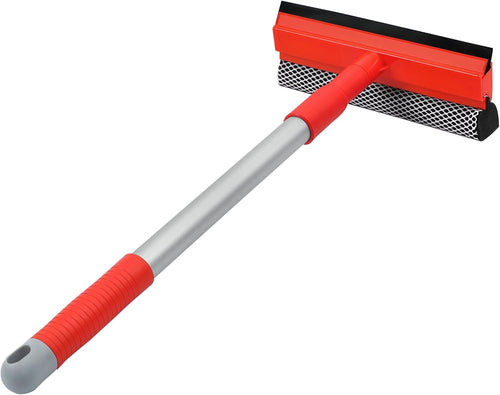 TREELEN Windshield Cleaner Tool 2 in 1 Car Window Squeegee with Extendable Handle (18