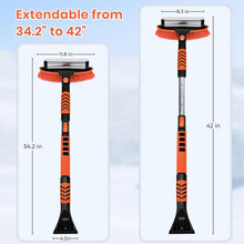 Load image into Gallery viewer, 3in1 Snow Brush and Ice Scraper for Car Windshield,42&#39;&#39; Extendable Heavy Duty Snow Broom Vehicle Snow Removal Tool for Car SUV Trucks (42 inch)