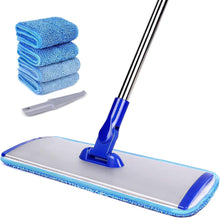 Load image into Gallery viewer, Microfiber Mop Floor Mops for Cleaning with Long Handle 360 Dust Mopping with Reusable Mop Pads for Hardwood Tile Laminate Vinyl Wood Floors Kitchen