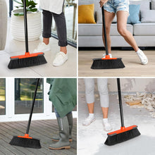 Load image into Gallery viewer, Brooms for Sweeping Indoor 54&#39;&#39;Long Handle Soft Bristle Broom,Indoor Broom for Floor Cleaning House Broom for Kitchen Lobby Patio Yard