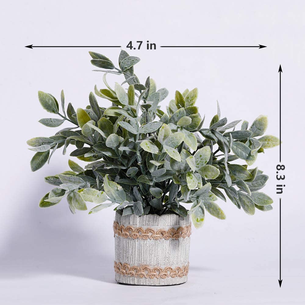 Artificial Plants Small Potted Plastic Fake Plants Green Rosemary