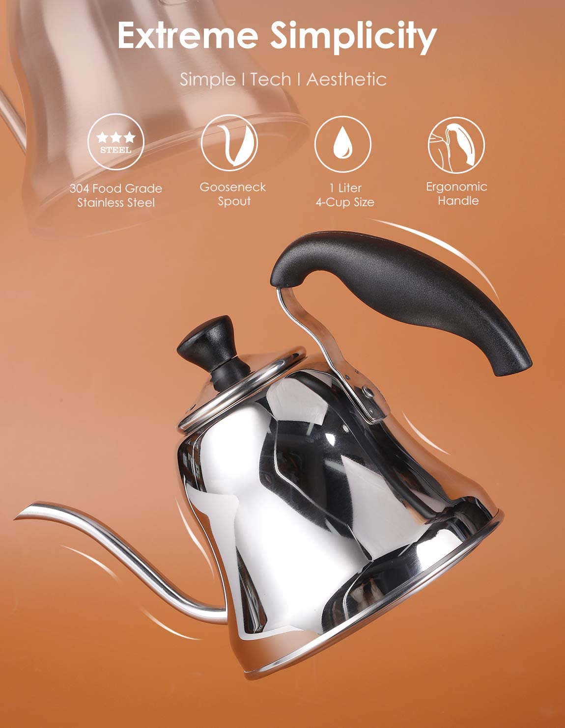 Stainless Steel Goose Neck Kettle