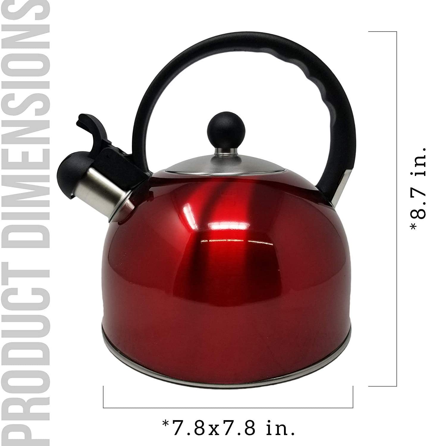 Whistling Tea Kettle 2.5L Stainless Steel Stovetop Kettle TeaPot