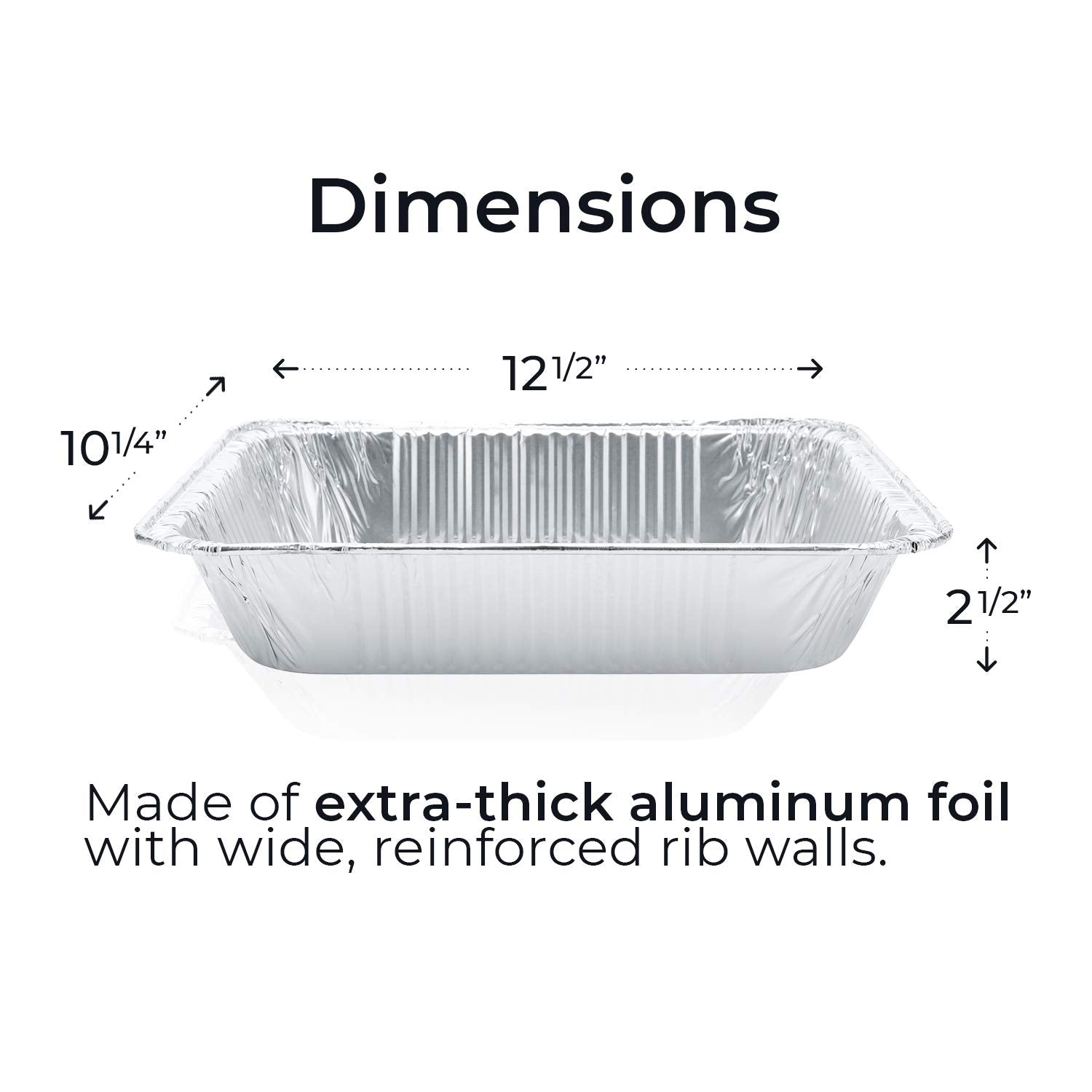 katbite 9x13 Aluminum Pans With Lids, 25 Packs Disposable Baking