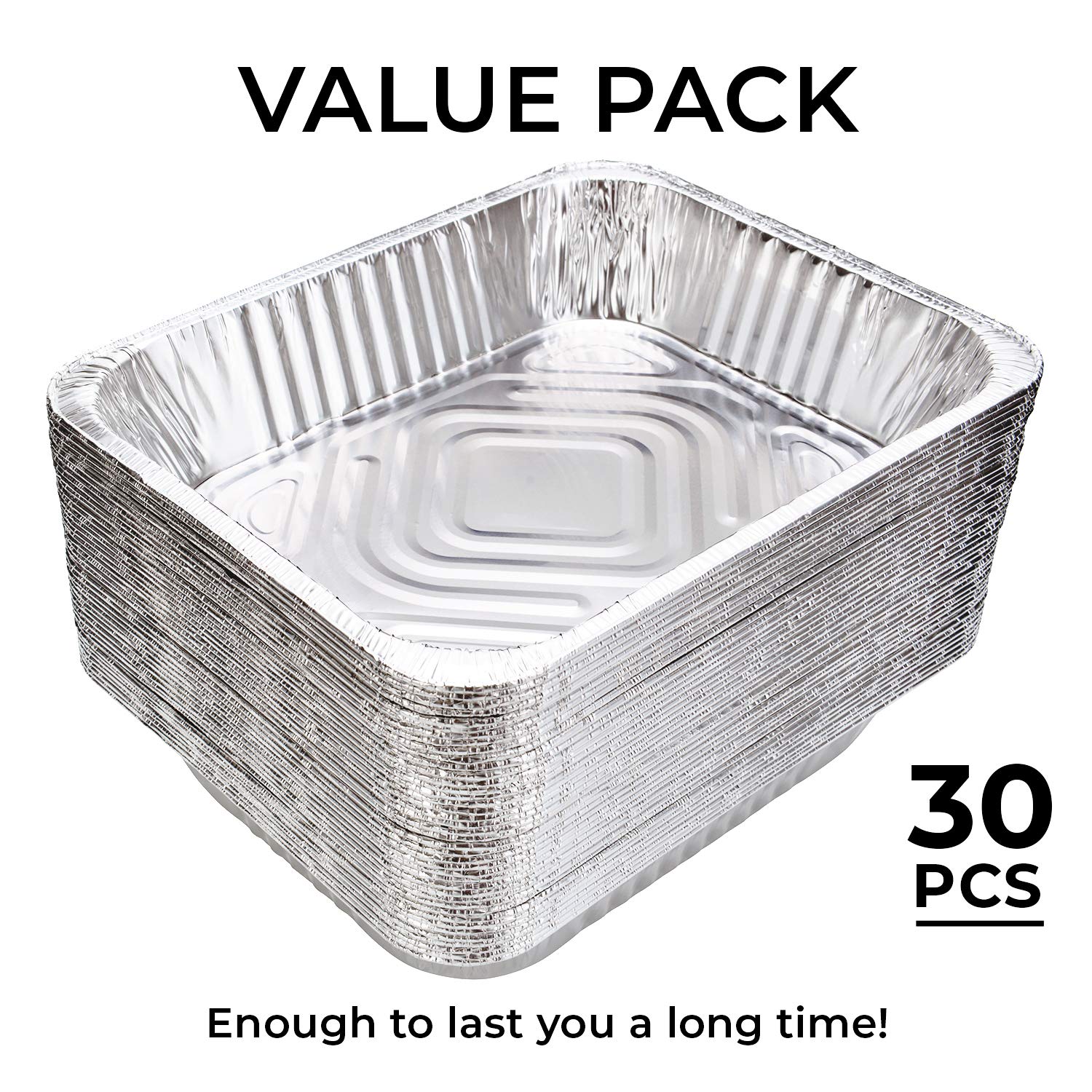 Comfy Package [30 Count] 9 x 13 Aluminum Foil Pans