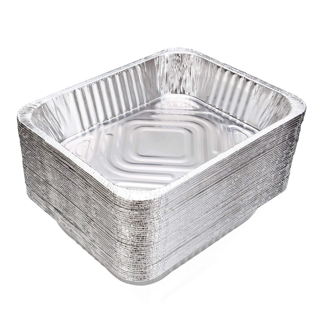 40] Aluminum Pans 9x13 Disposable Foil Pans Half Size Steam Table Shallow  Aluminum Trays Heavy Duty Tin Foil Disposable Pans, Bakeware, Lasagna Pan,  Roasting, Food Storing, Catering, Cake, Oven Pan 