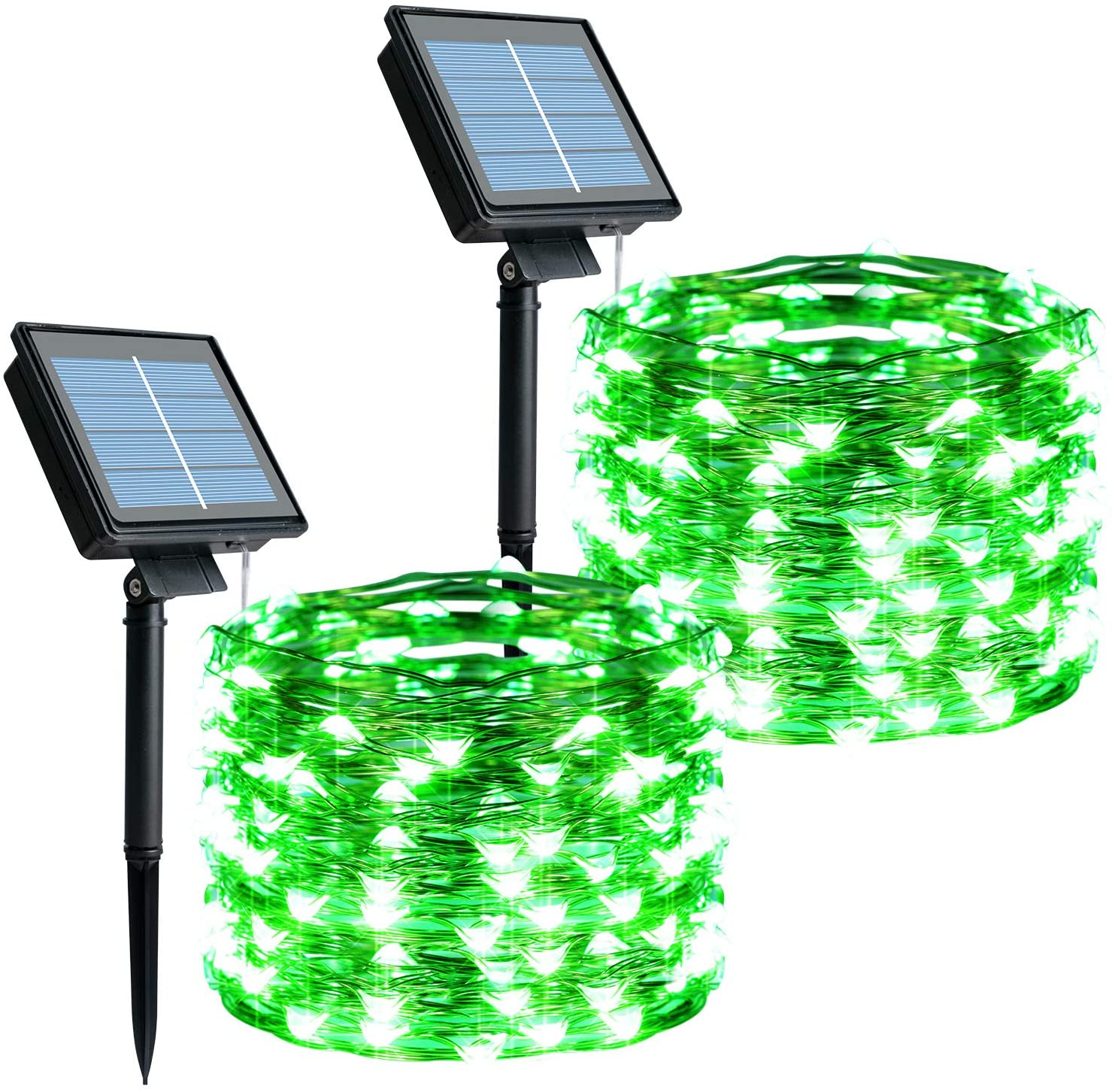 Outdoor Solar String Lights, Pack 33Feet 100 Led Solar Powered Fairy –  TreeLen