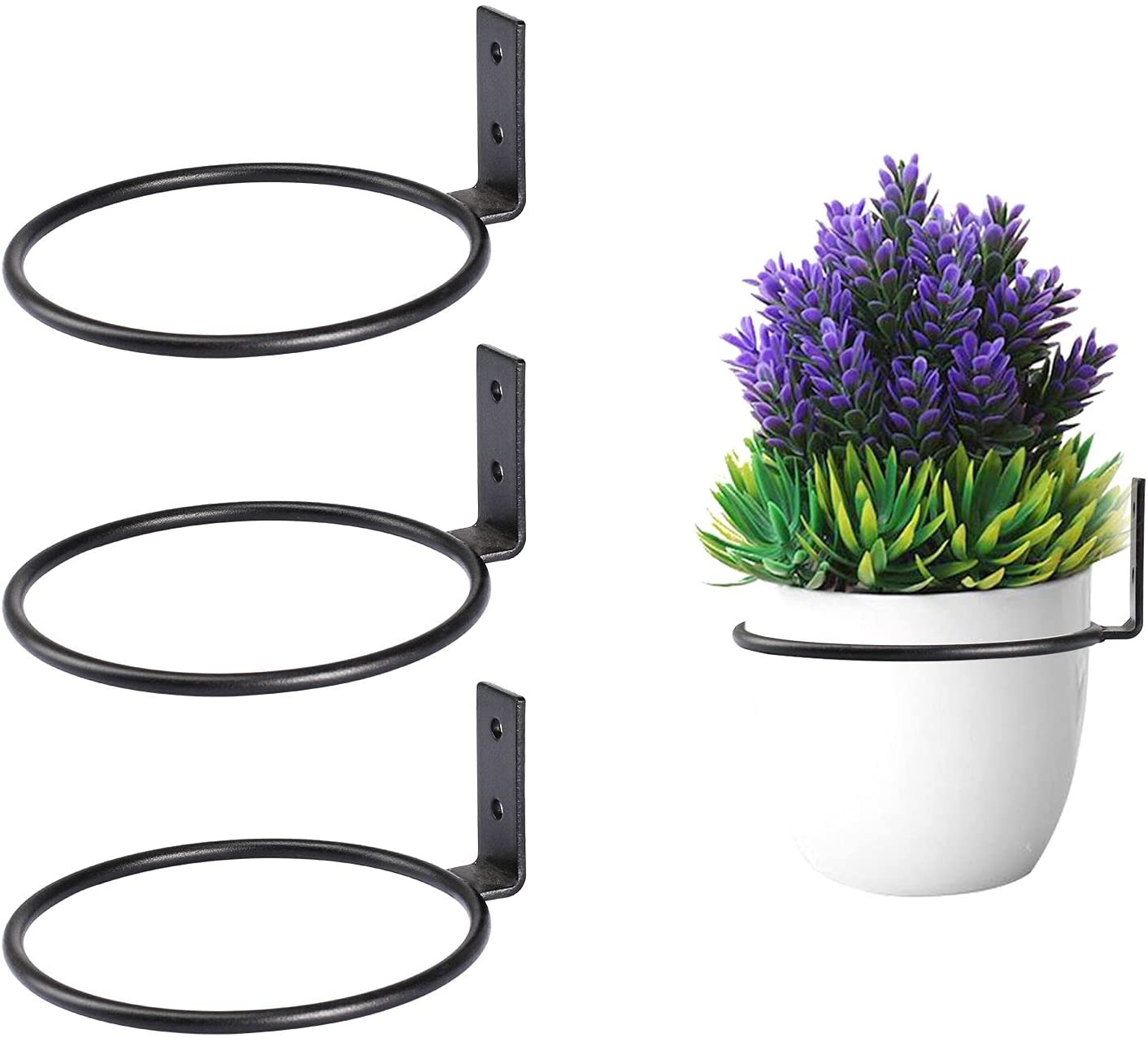  20 Pcs Flower Pot Holder Ring Wall Mounted Plant