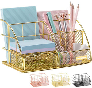 Gold and Rose Gold Desk Accessories and Feminine Office Supplies