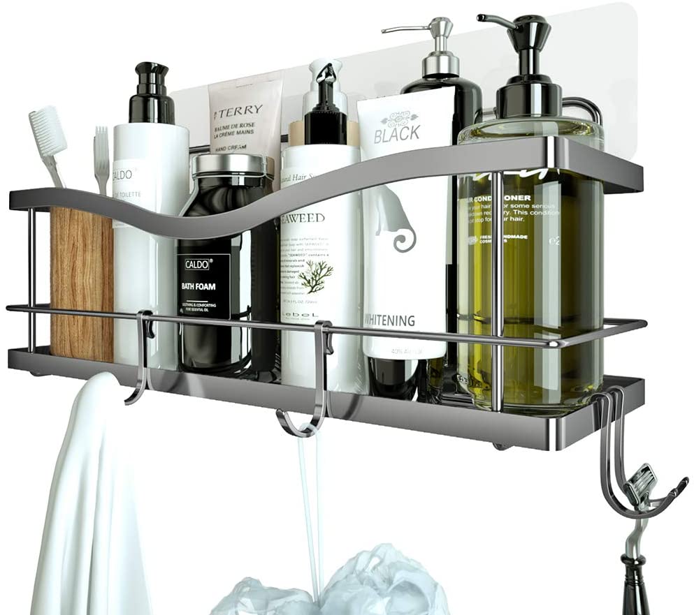 Hanger Model Hanging Shower Caddy with 10 Hooks for Razor/Sponge, Soap  Basket Never Rust Aluminum, Large - Silver - AliExpress