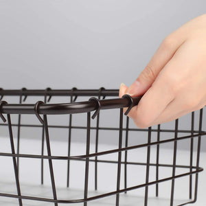 mDesign Steel Wire Kitchen Food Storage Organizer Bin Basket for Pantr