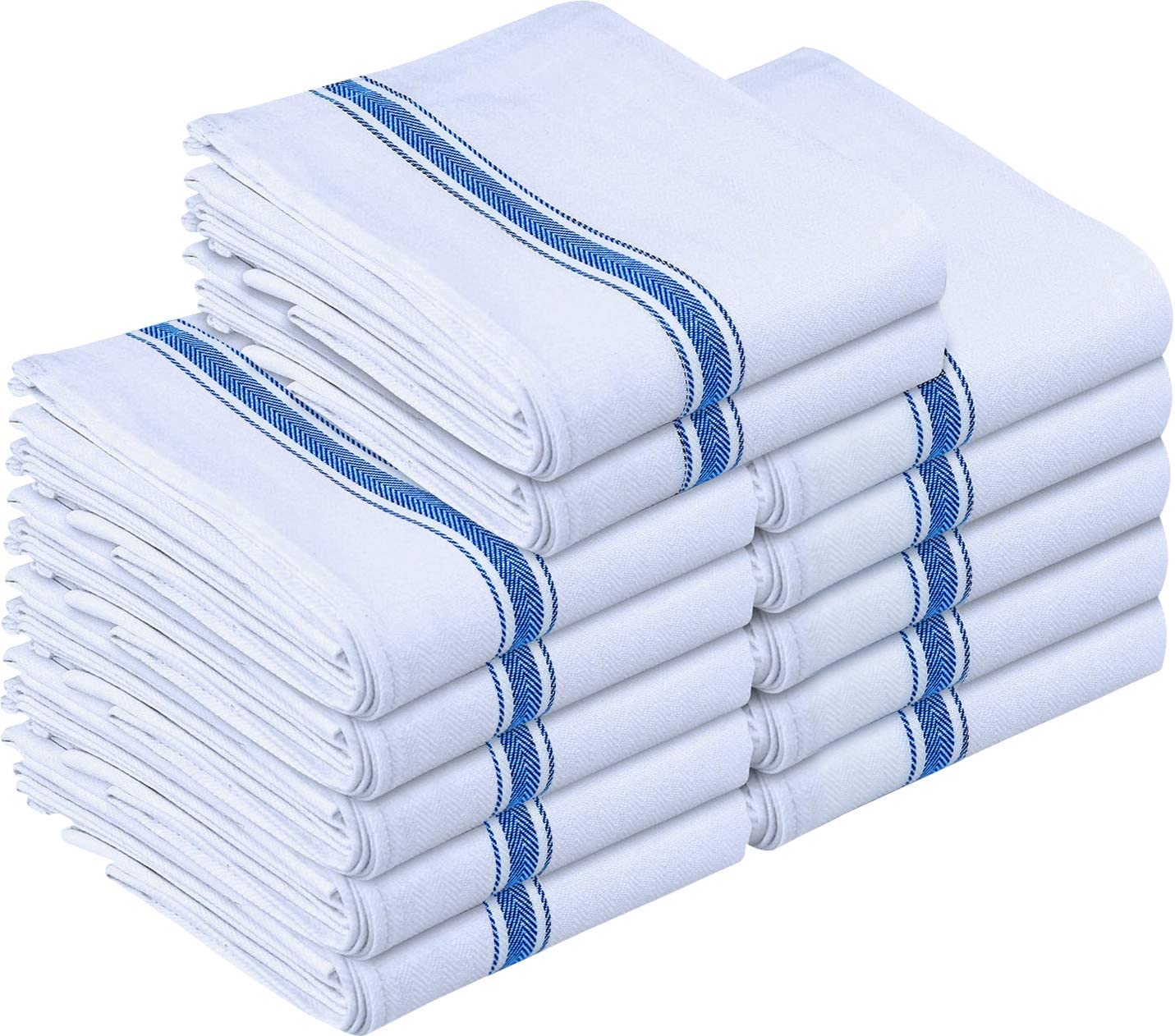 Kitchen Dish Towels, 100% Natural Cotton, Set of 4, 15x25 in.