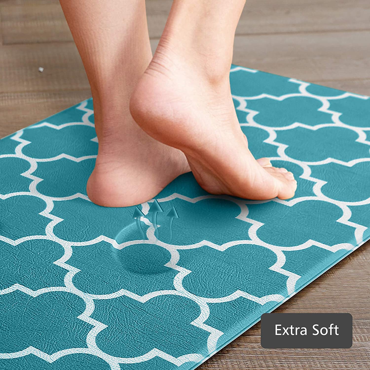 Kitchen Mat, WeGuard 16×24 Anti Fatigue Floor Mat, Waterproof Kitchen Rugs  and Non-Slip Memory Foam Padded Comfort Standing Mat for Kitchen, Home,  Office, Laundry, (Grey) 