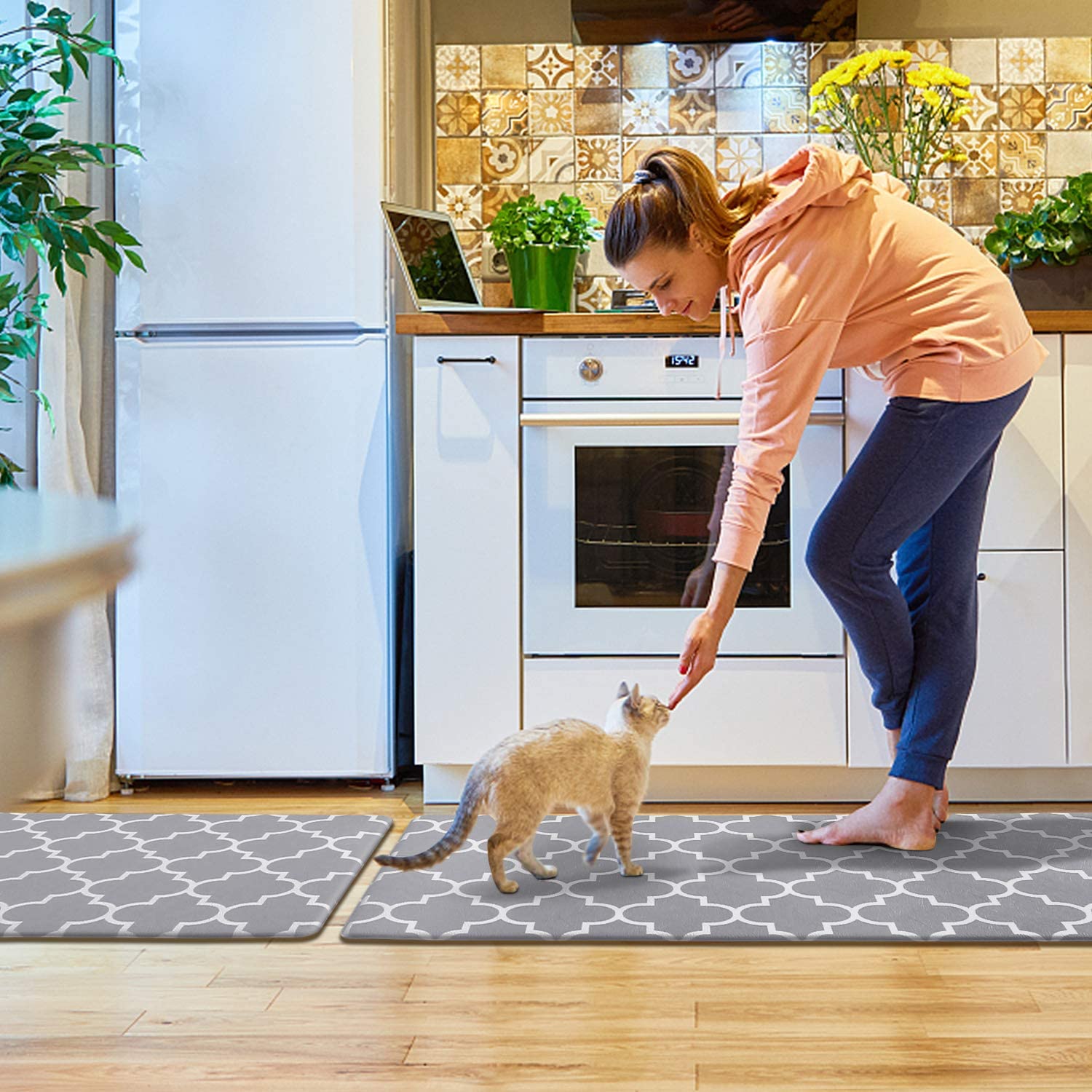 Kitchen Mat Cushioned Anti-Fatigue Kitchen Floor Mats, Thick Non-Slip  Waterproof Kitchen Rugs and Mats, Comfort Standing Mat for